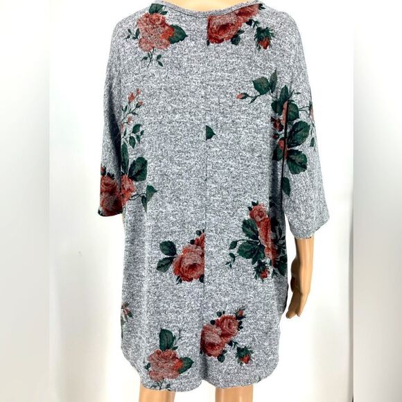 Bobble Brooks Plus Size Dolman Sleeve Rose Knit Sweater:Top Size 1X - Picture 5 of 9